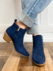 Corkys Potion Booties in Navy Suede