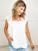 Flawless Gauze Short Sleeve Square Neck Top