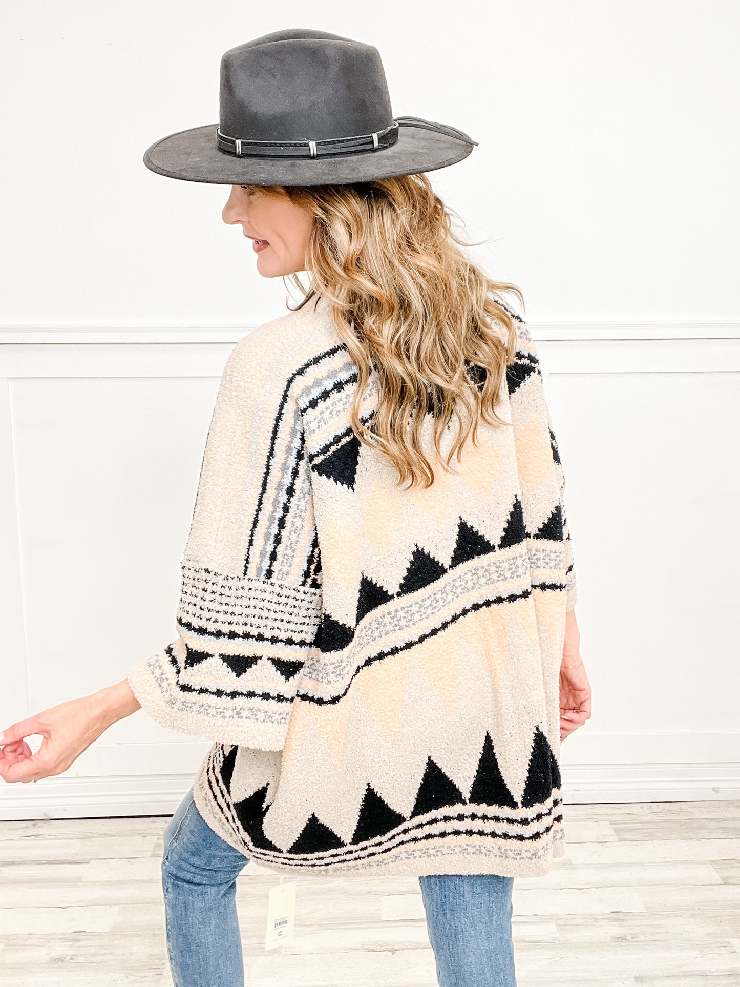 Tribal Pattern Luxury Soft Cardigan with Pockets