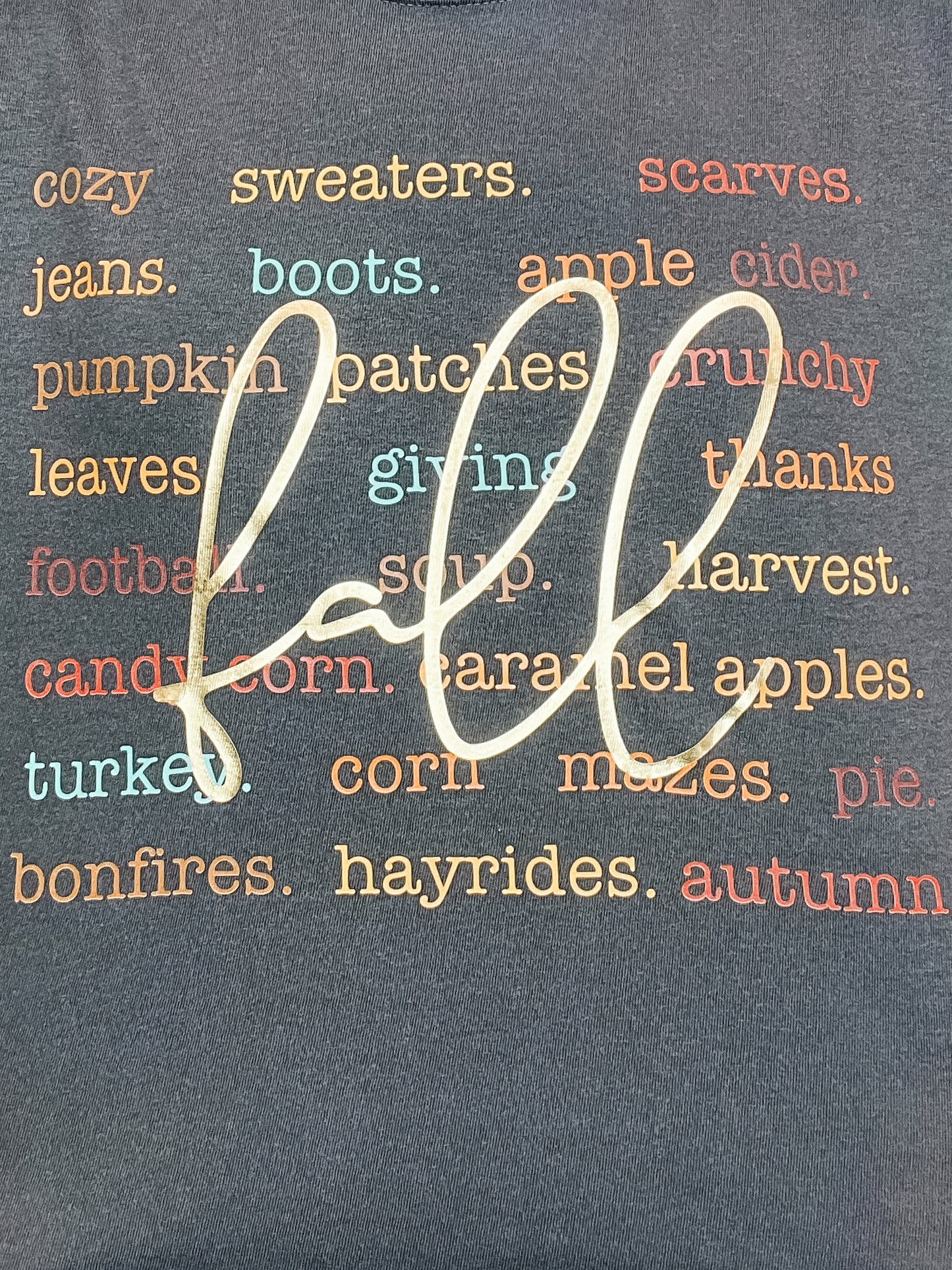 Favorite Fall Things Gold Foil Graphic Top