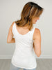 Reversible V or U Neckline Seamless LONG Tank Compression in White