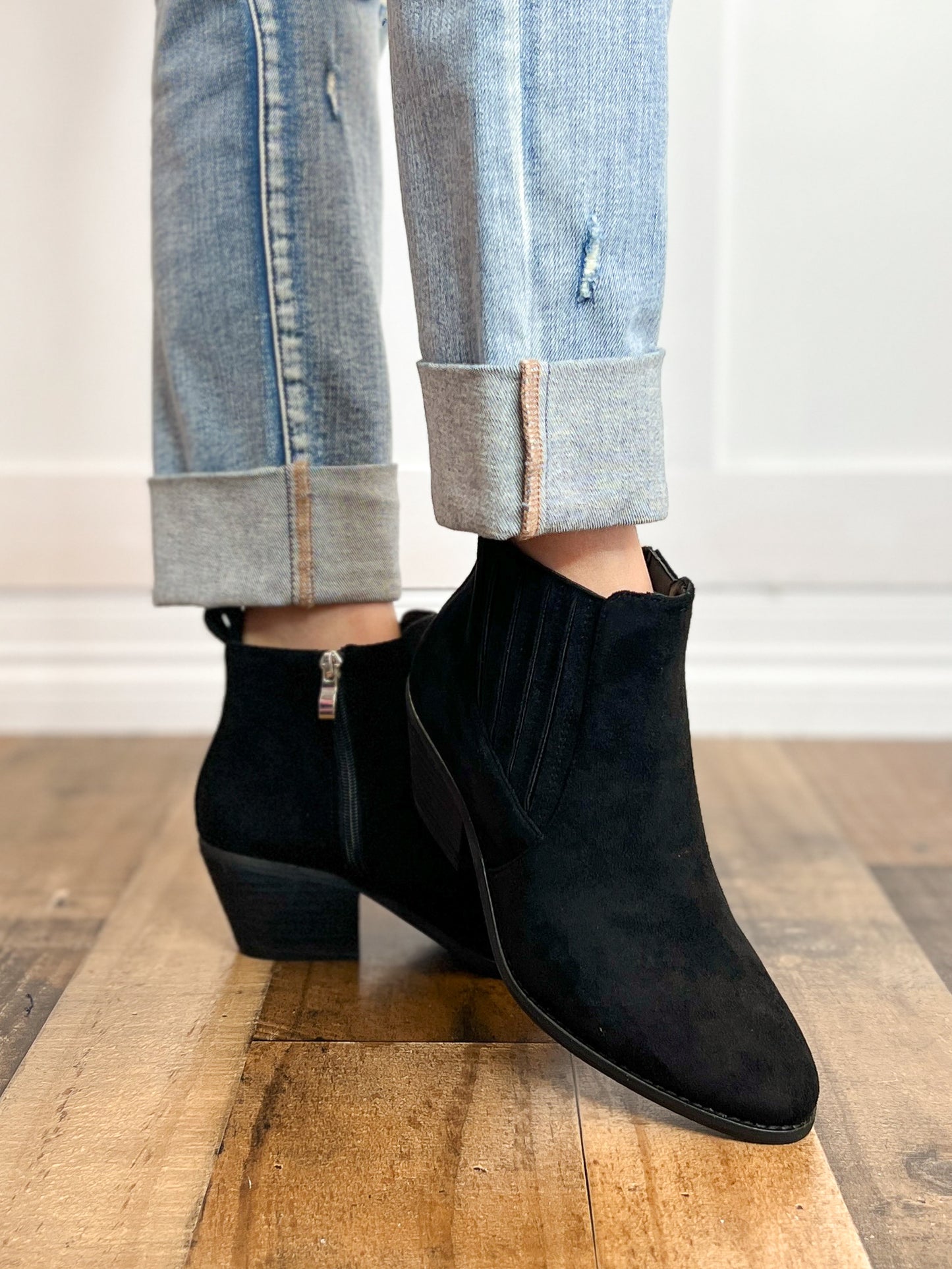 Corkys Potion Booties in Black Suede