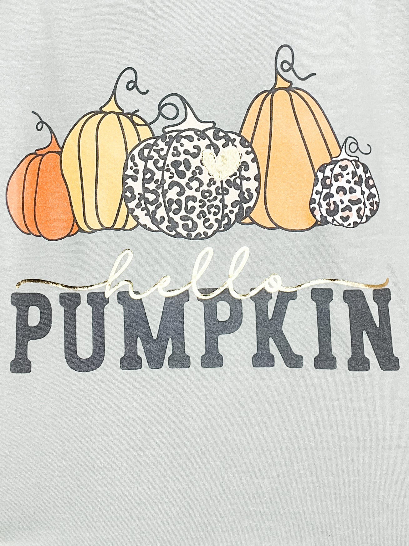 Hello Pumpkin Gold Foil Graphic Tee