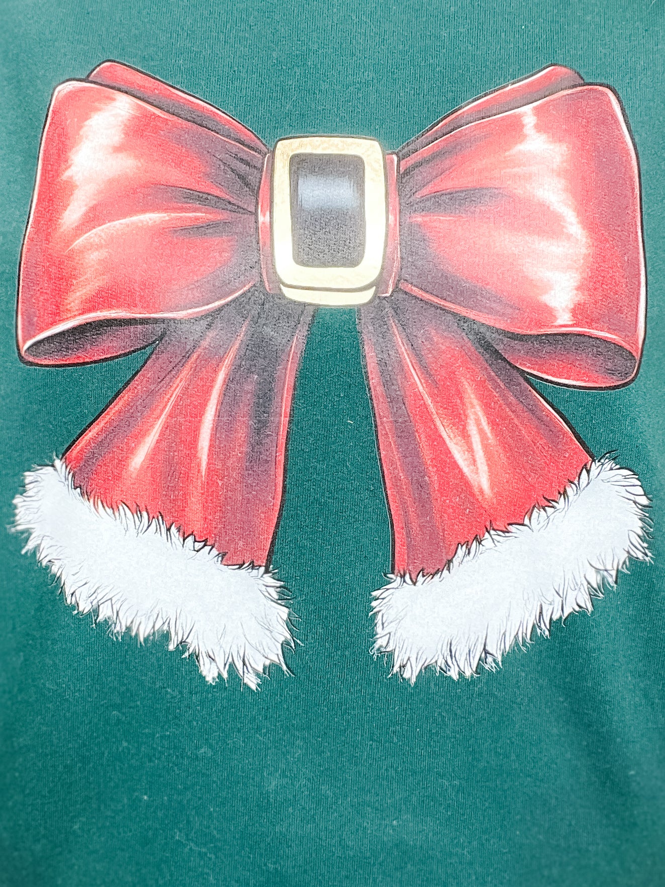 Santa's Bow Gold Foil Sweatshirt