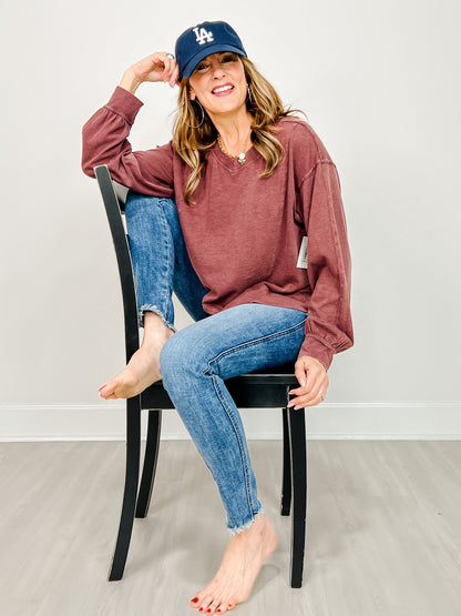 Cotton Poly Long Sleeve Top