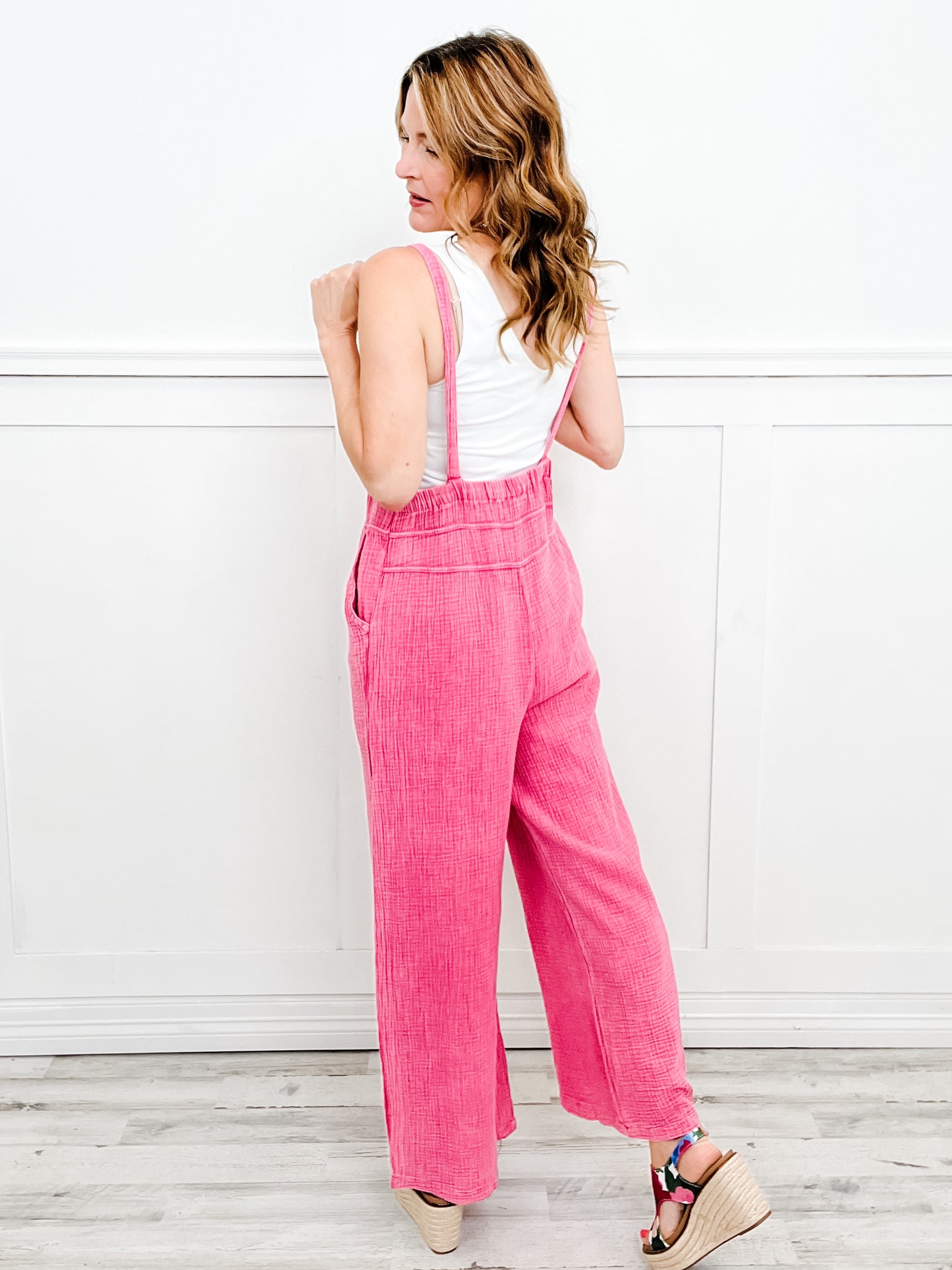 Washed Gauze Casual Jumpsuit