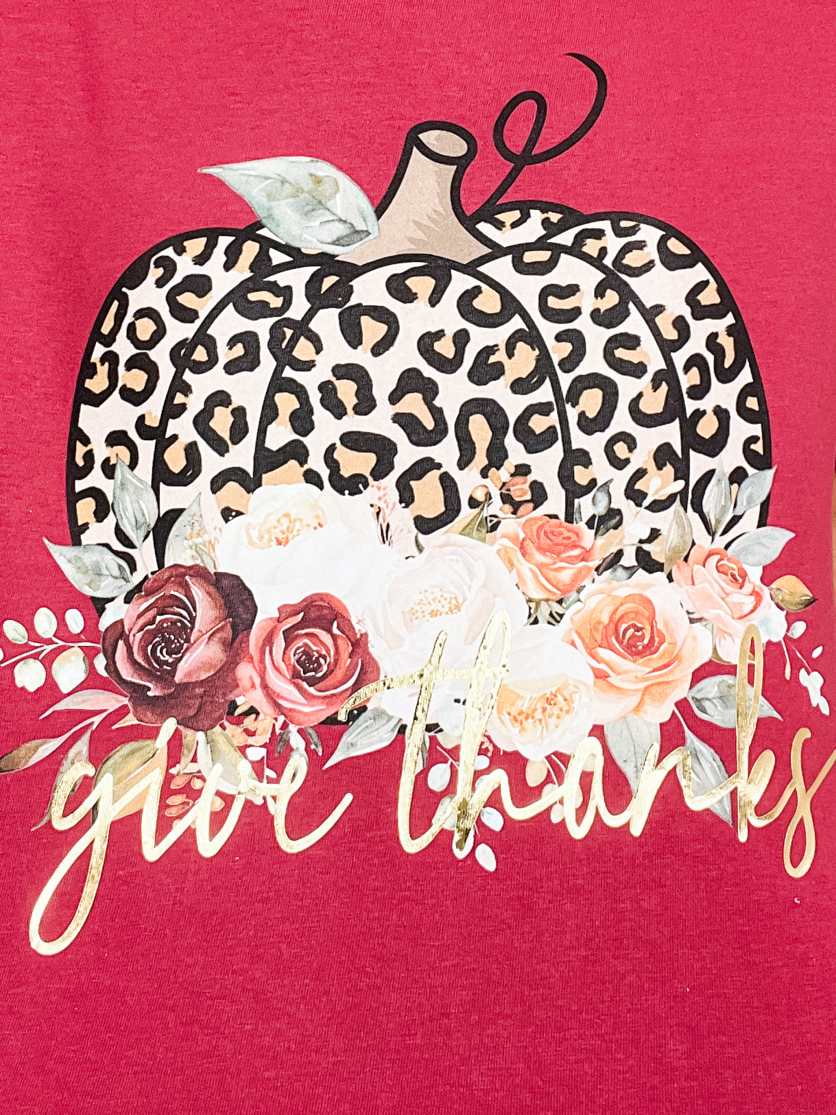 Give Thanks Gold Foil Graphic Tee