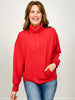 Long Sleeve Poly Span Quarter Zip Funnel Neck Top
