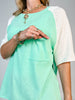 Raglan Sleeve Roomy Fit Round Neck Top