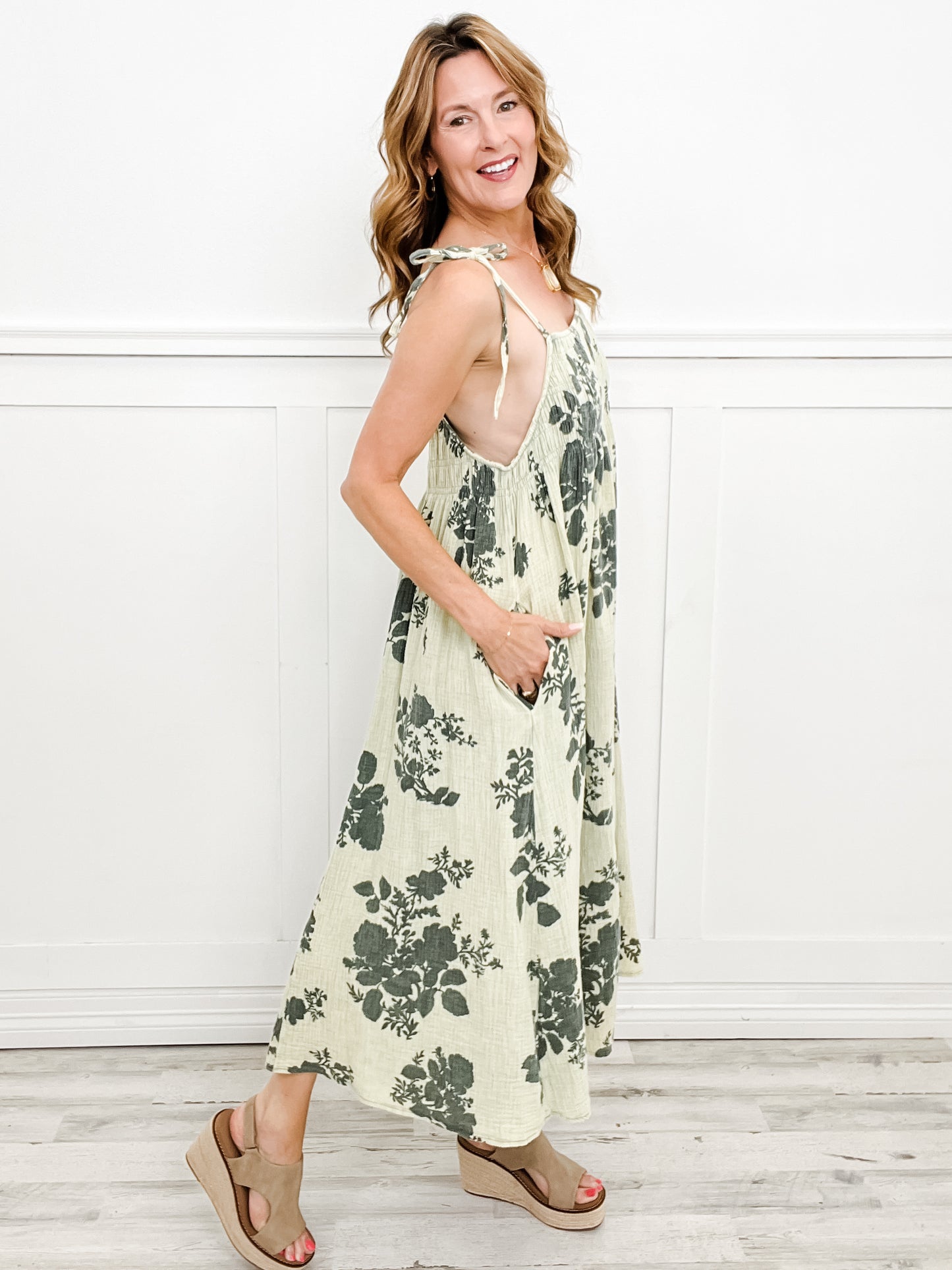 With Ease Washed Print Maxi Dress