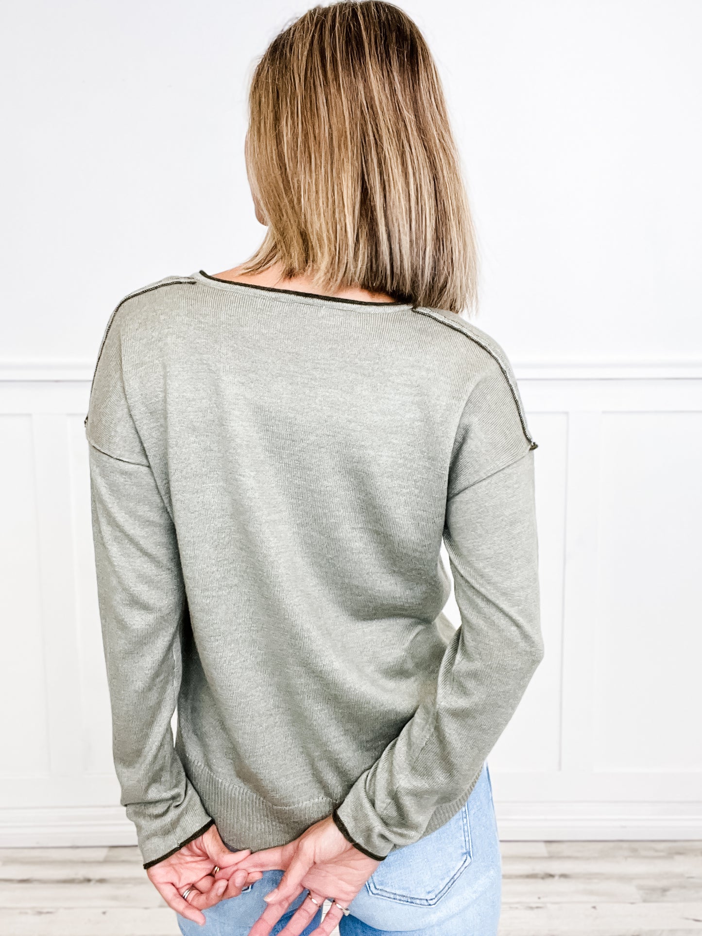 Cashmere Like V-Neck Pullover Sweater