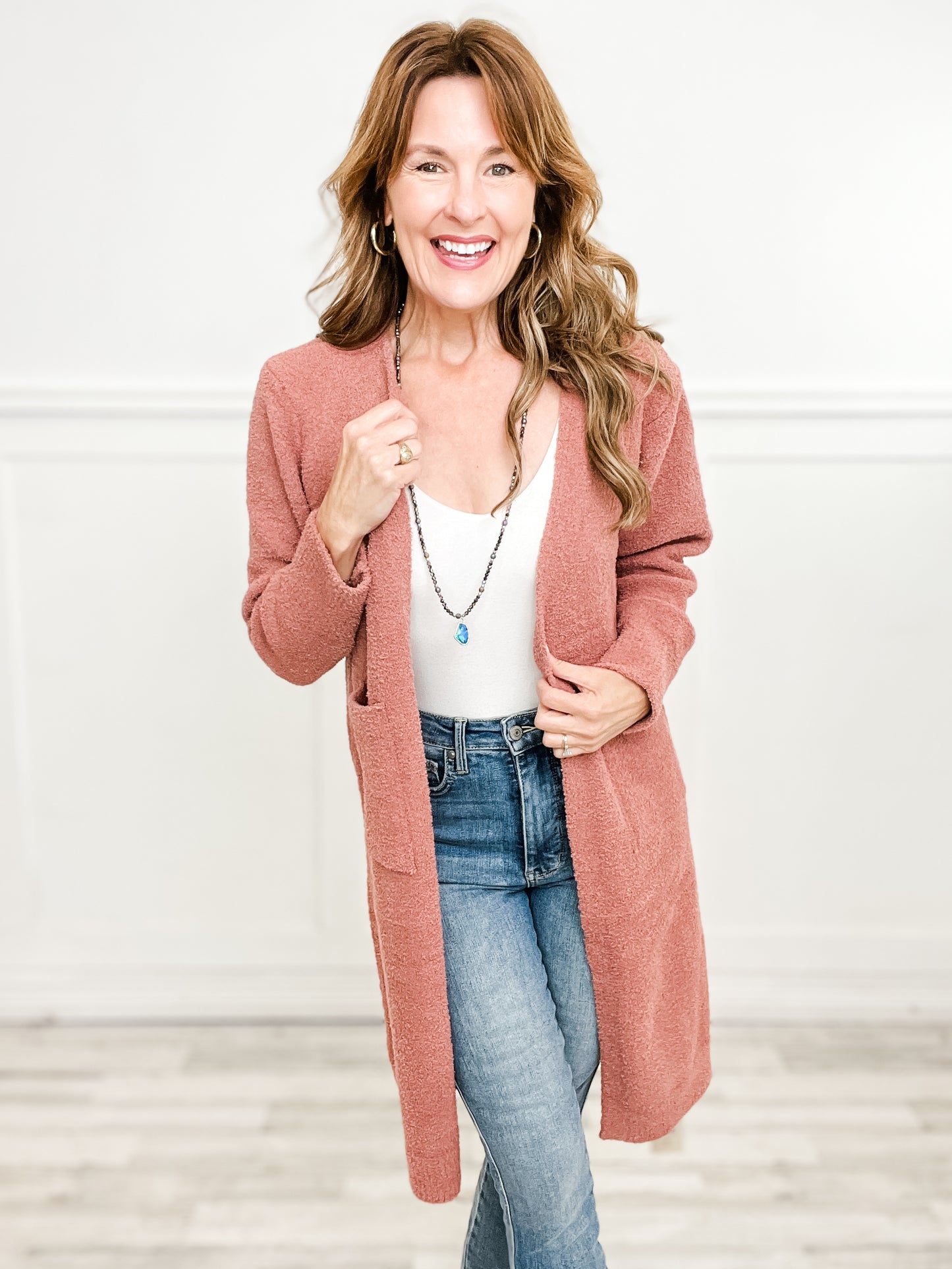 Solid Color Luxury Soft Cardigan with Pockets