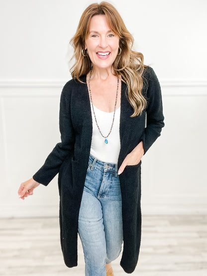 Solid Color Luxury Soft Cardigan with Pockets