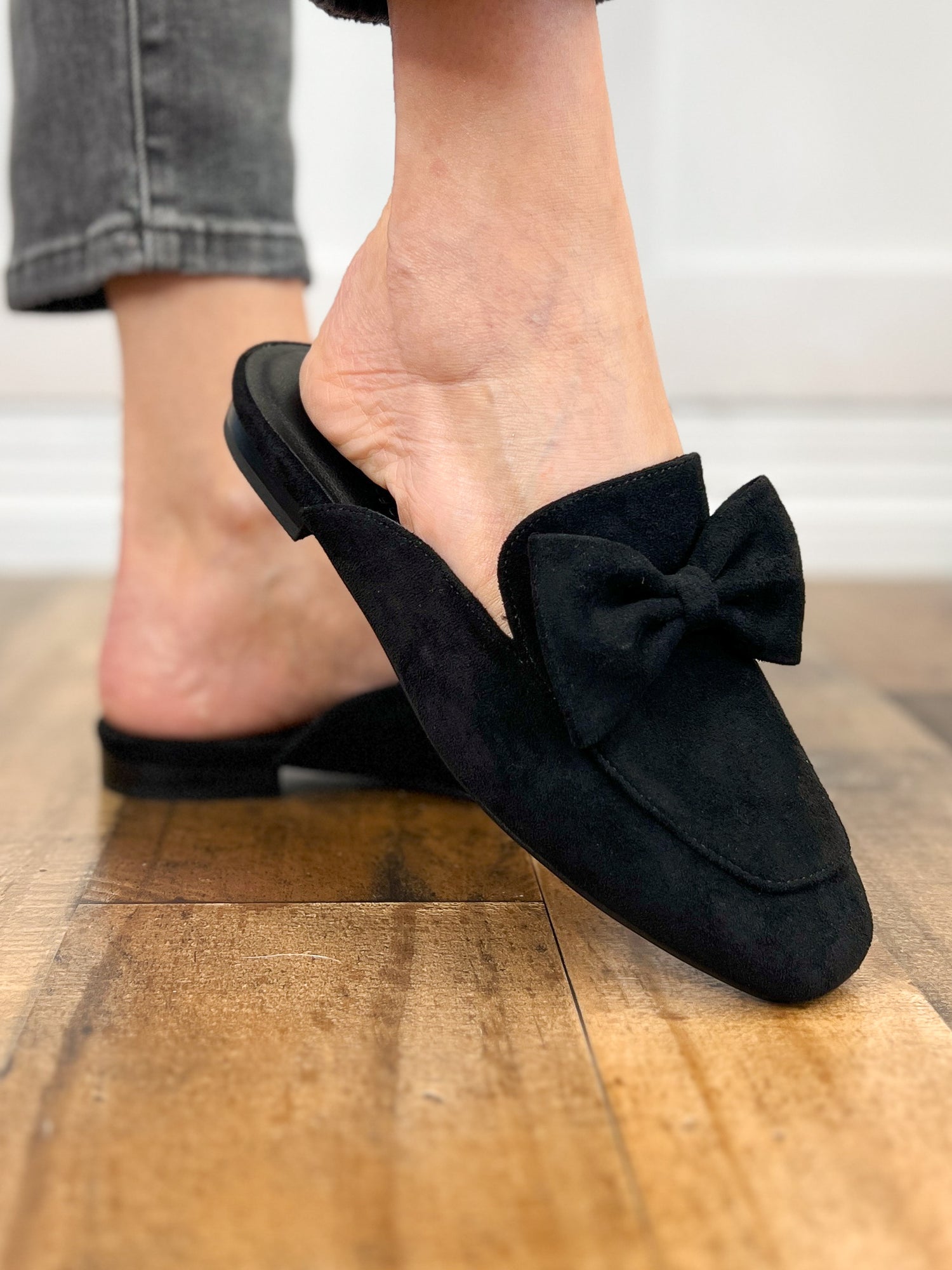Corkys Hello Fall Slide Dress Shoes in Black Suede Emma Lou's Boutique