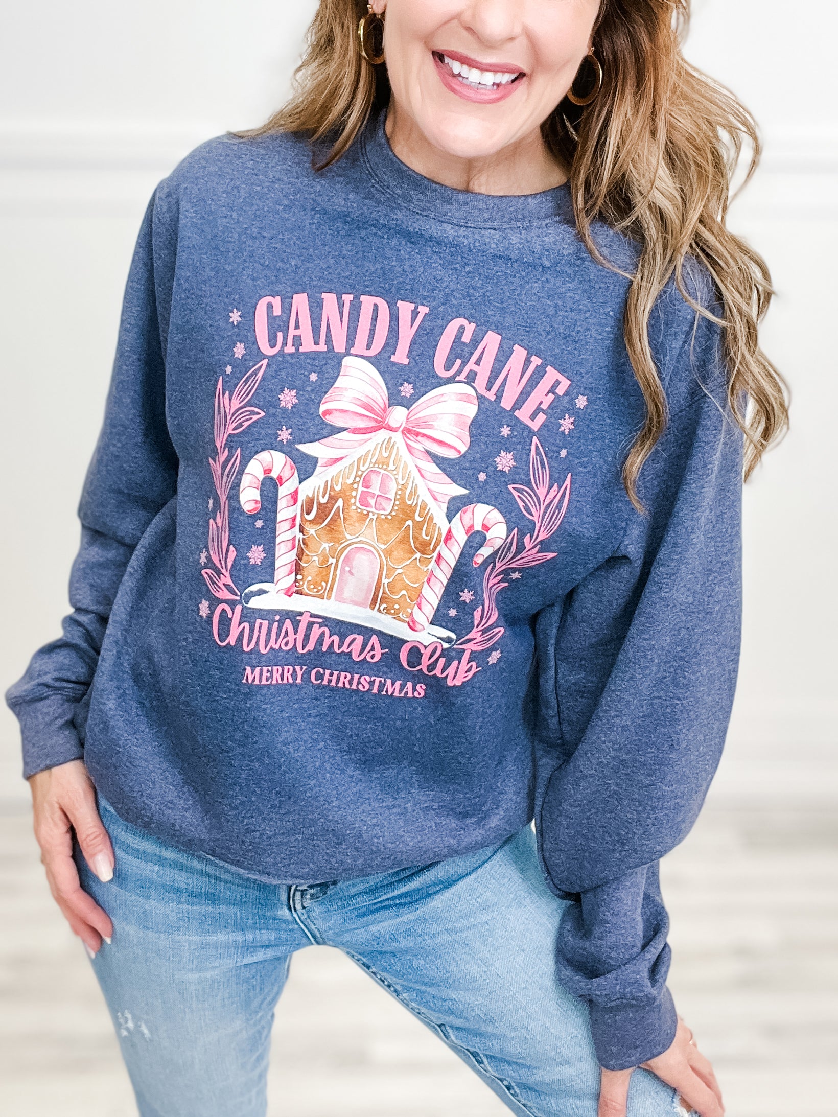 Candy Cane Christmas Club Graphic Top