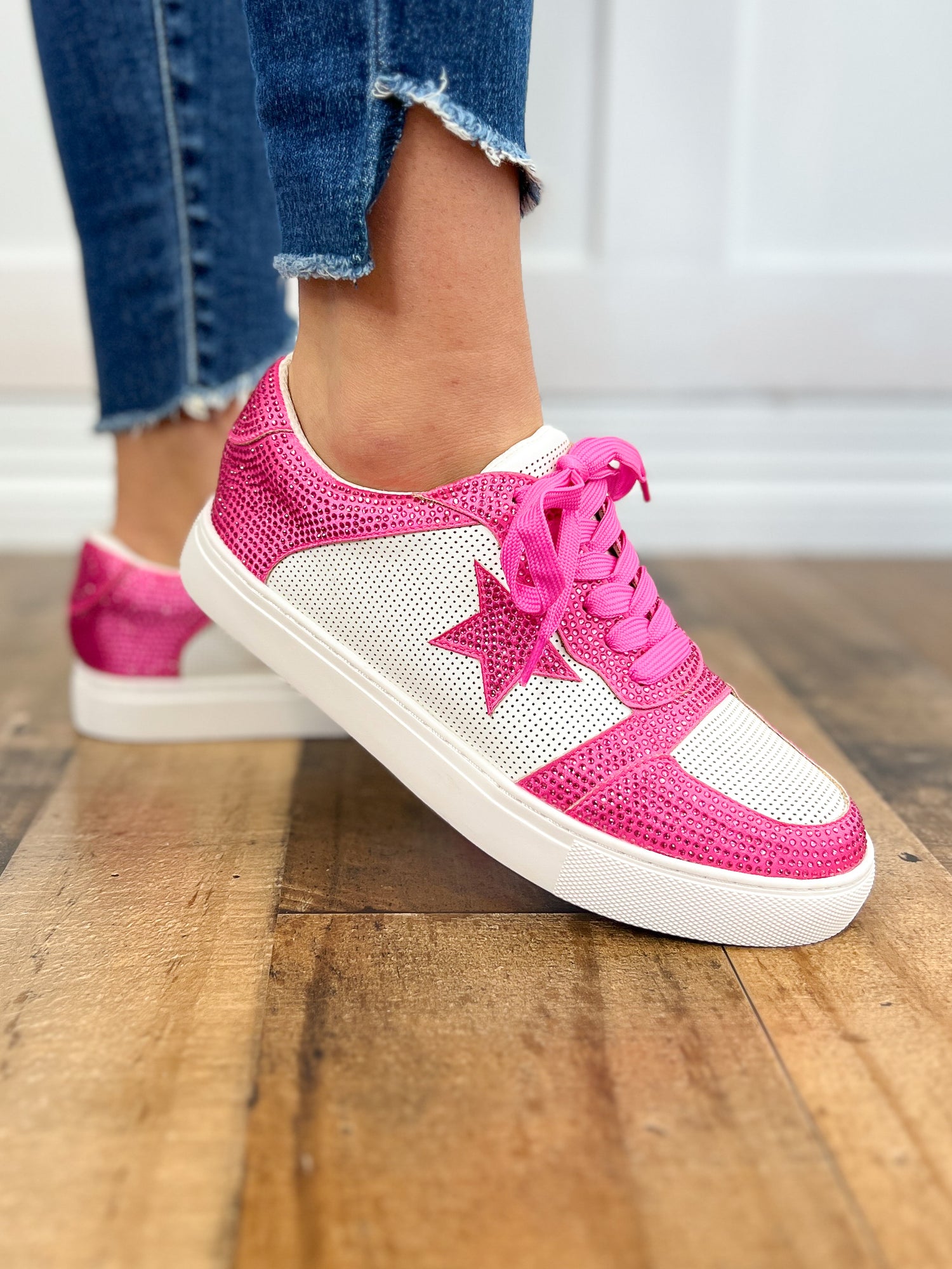 Inna Barrette TA-503 Fuchsia white and purple sneakers - KeeShoes