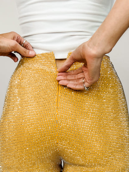 GAME DAY STUDDED HEAVY KNIT SHORTS