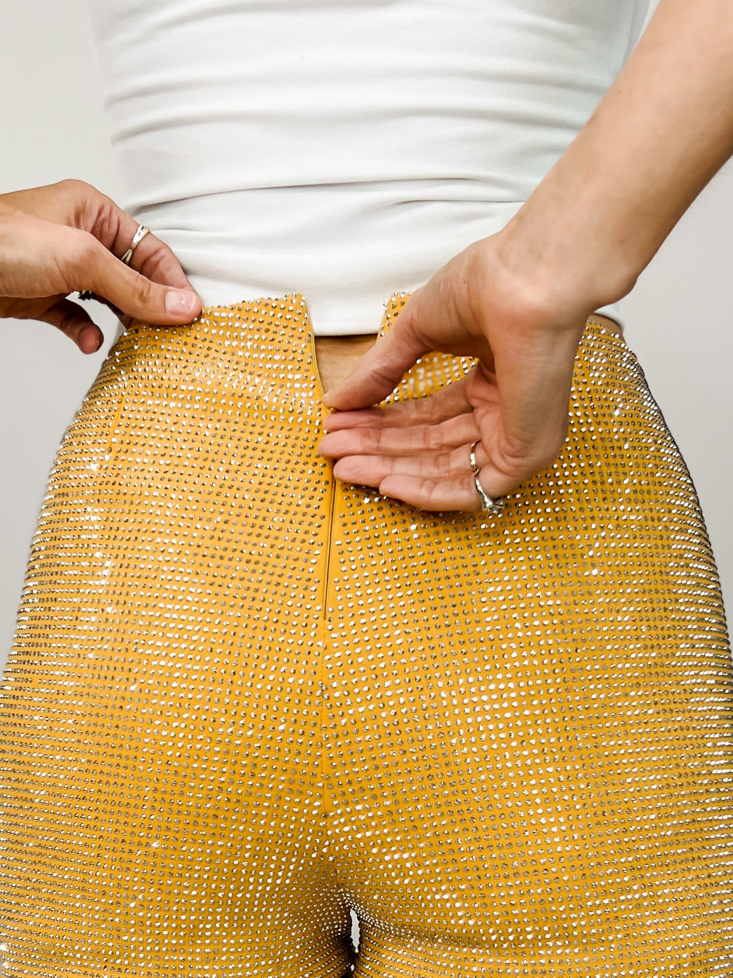 GAME DAY STUDDED HEAVY KNIT SHORTS