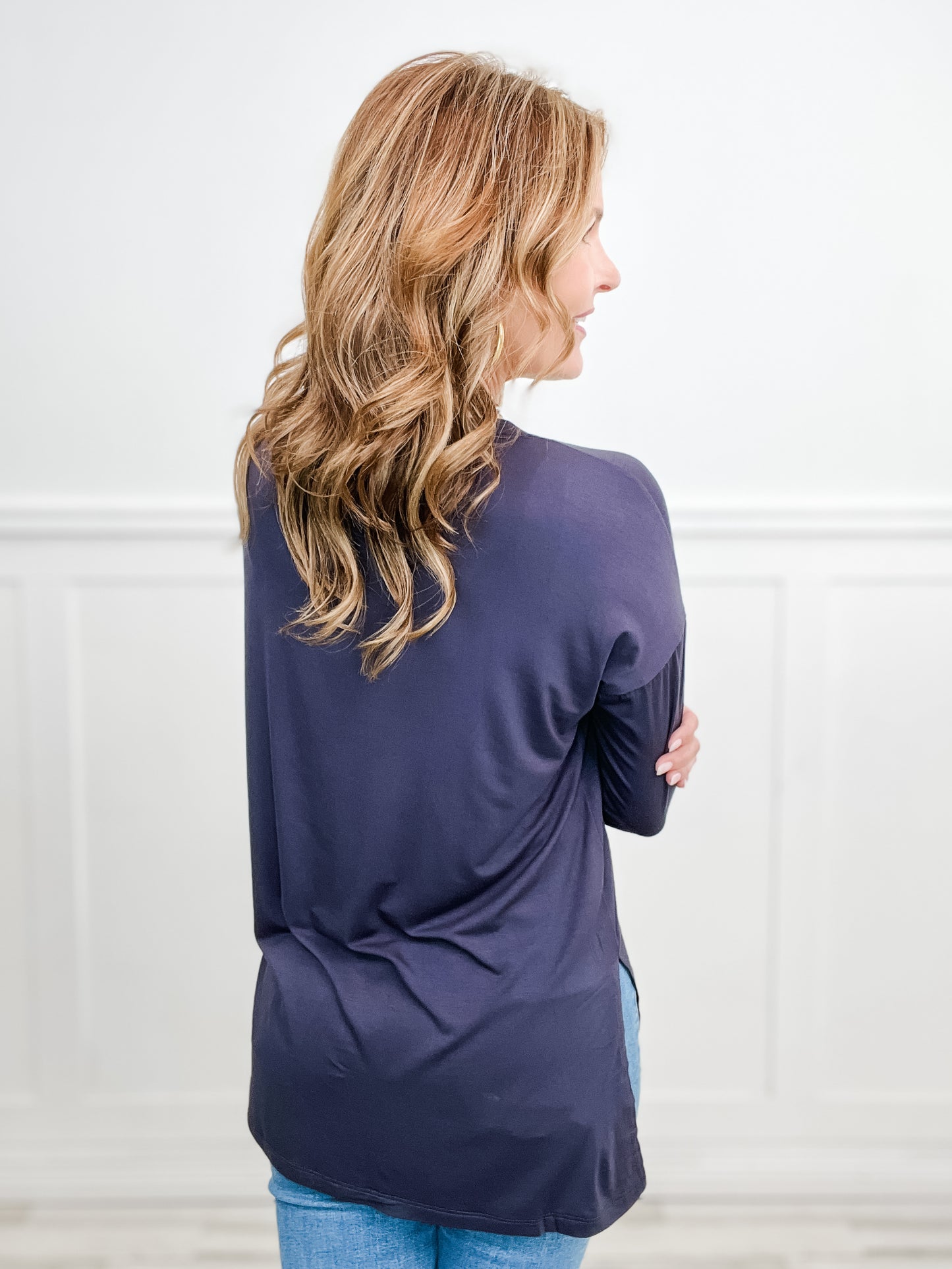 Basic Long Sleeve Top with Pocket