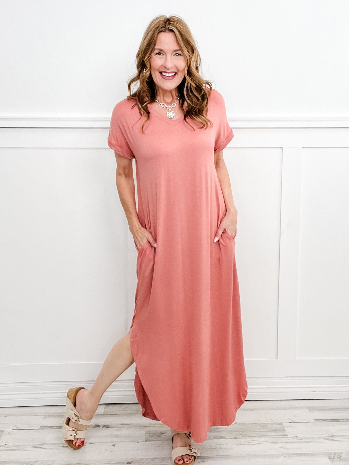 Short Sleeve Maxi Dress