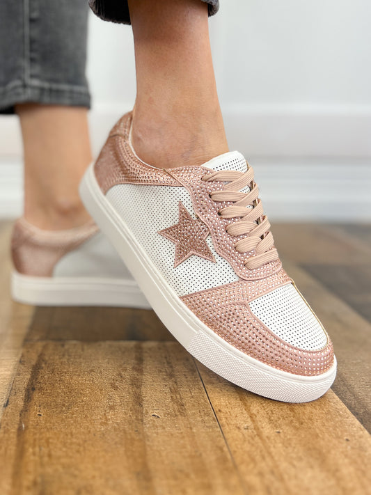 Corkys Legendary Tennis Shoes in Blush Crystals