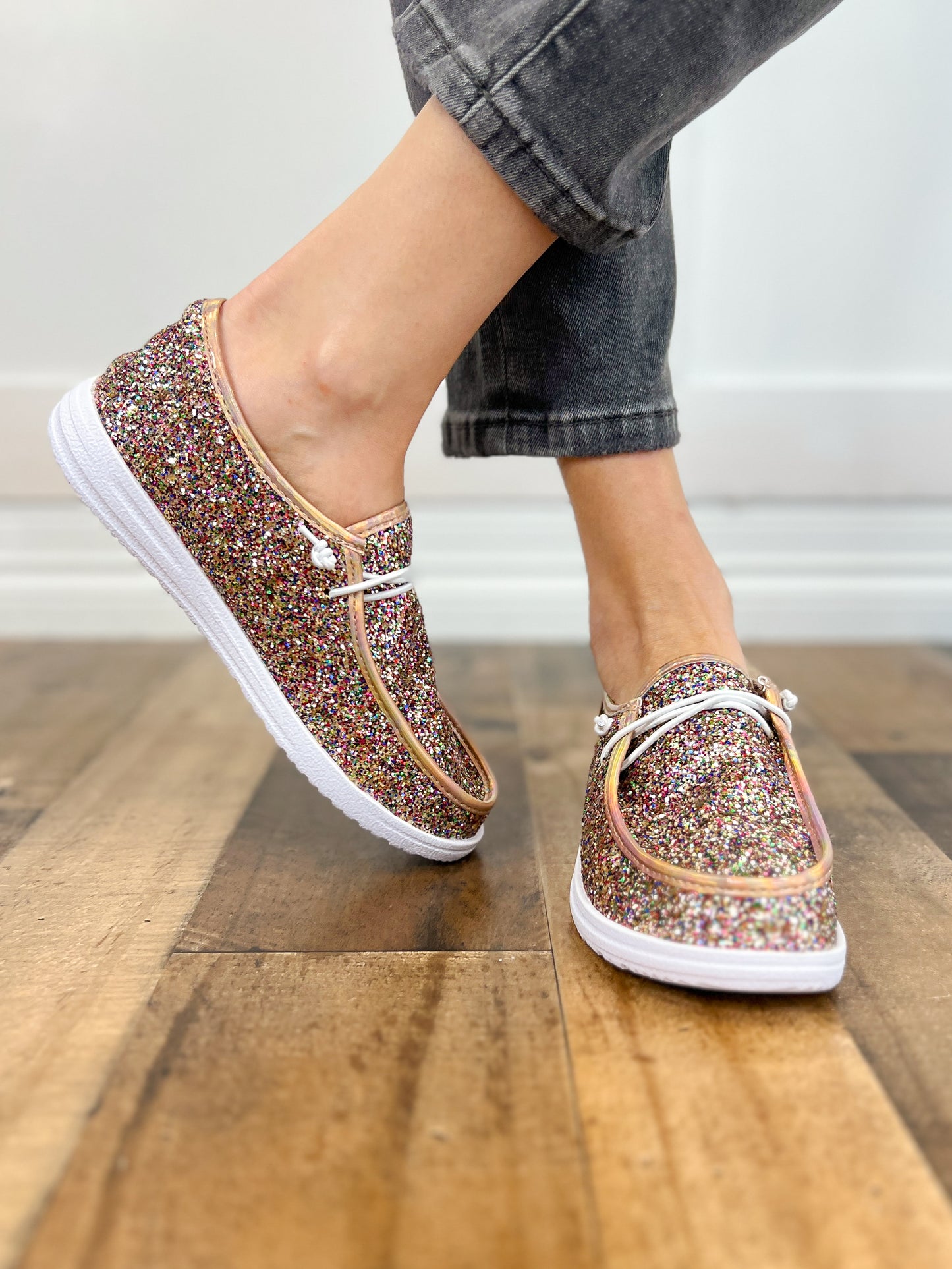 Corkys Kayak Confetti Glitter Slip-On Shoes