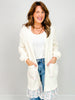 Balloon Sleeve Relaxed Fit Open Front Cardigan