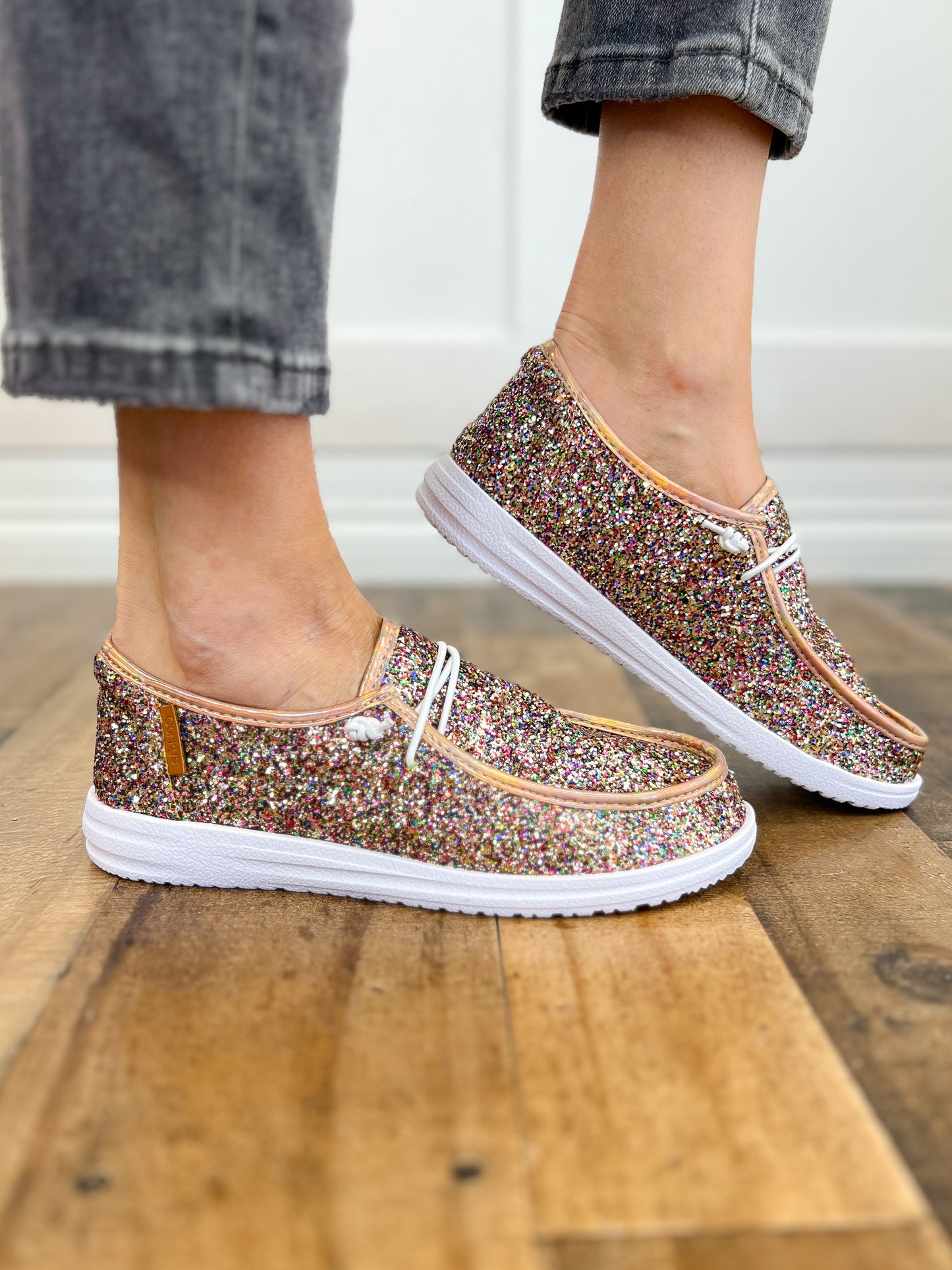 Corkys Kayak Confetti Glitter Slip-On Shoes