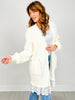 Balloon Sleeve Relaxed Fit Open Front Cardigan