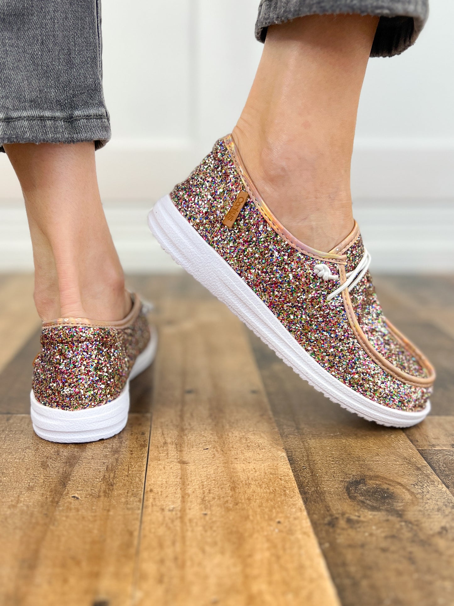 Corkys Kayak Confetti Glitter Slip-On Shoes