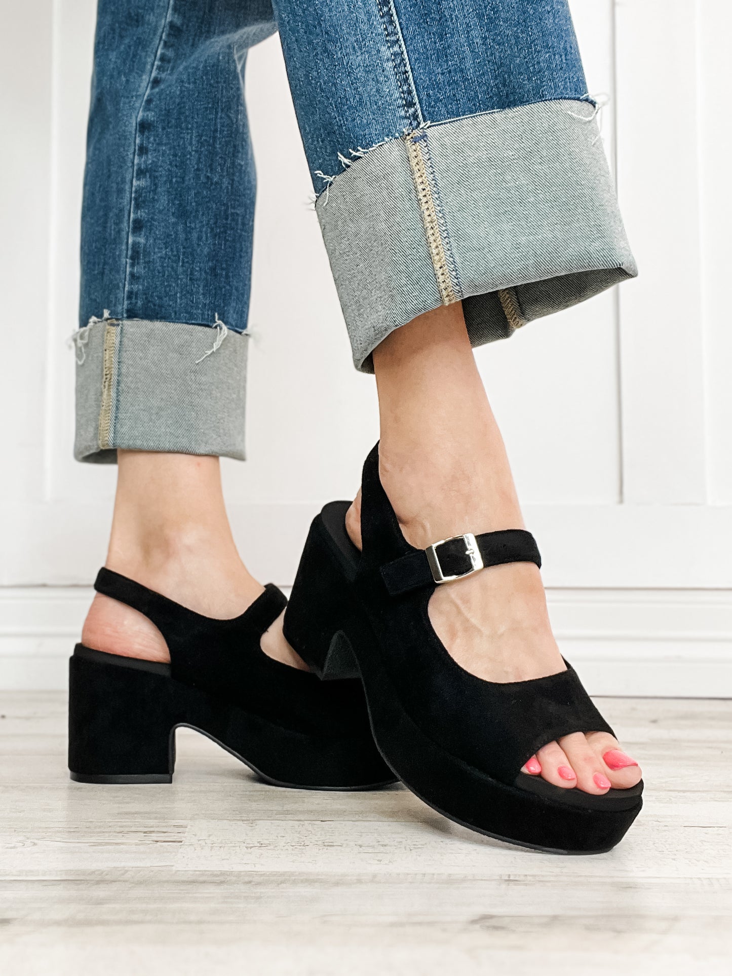 Corkys MISS BEHAVIN Sandals in Black Faux Suede