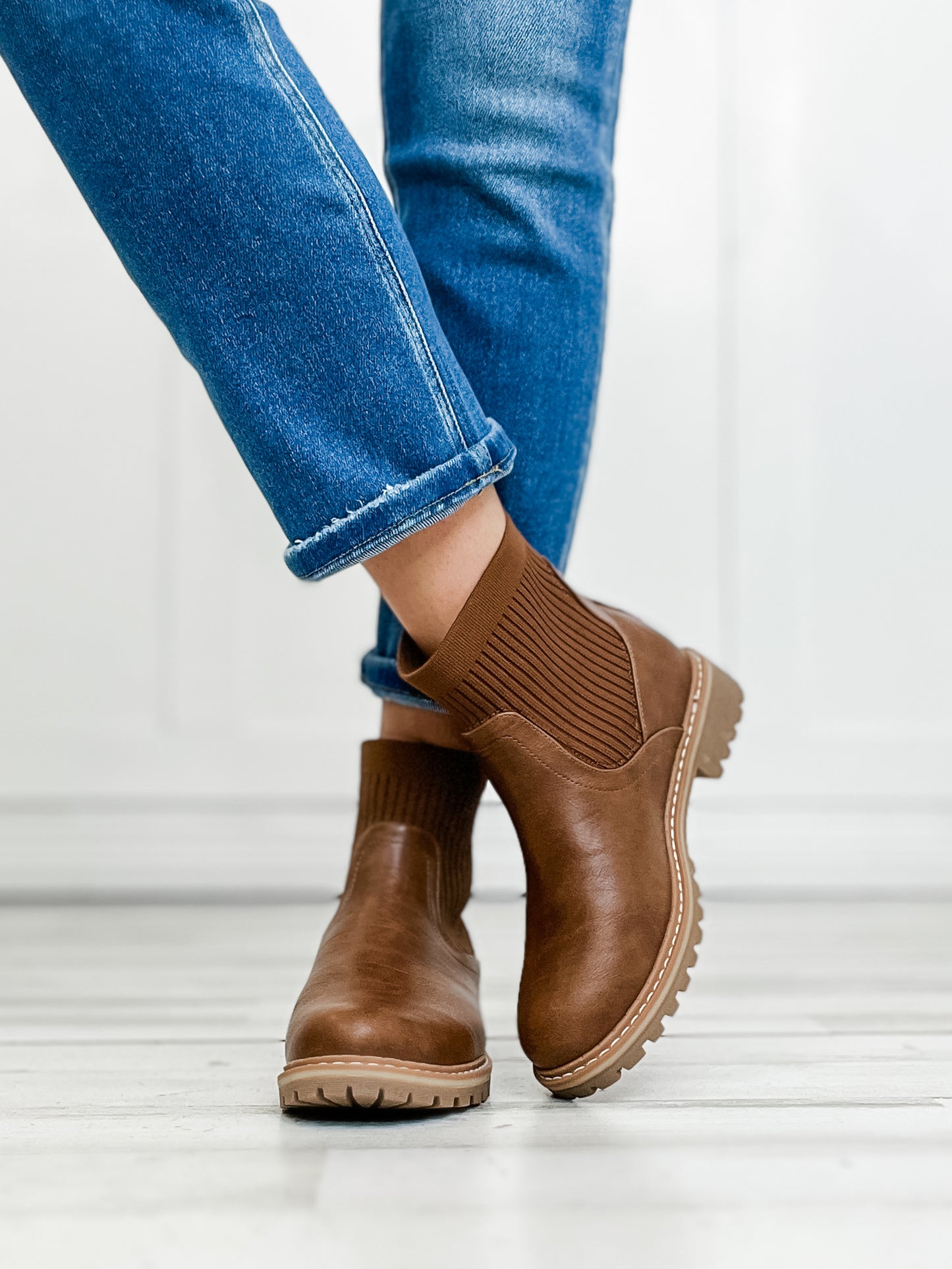 Corkys Cabin Fever Chunky Bootie in Tobacco