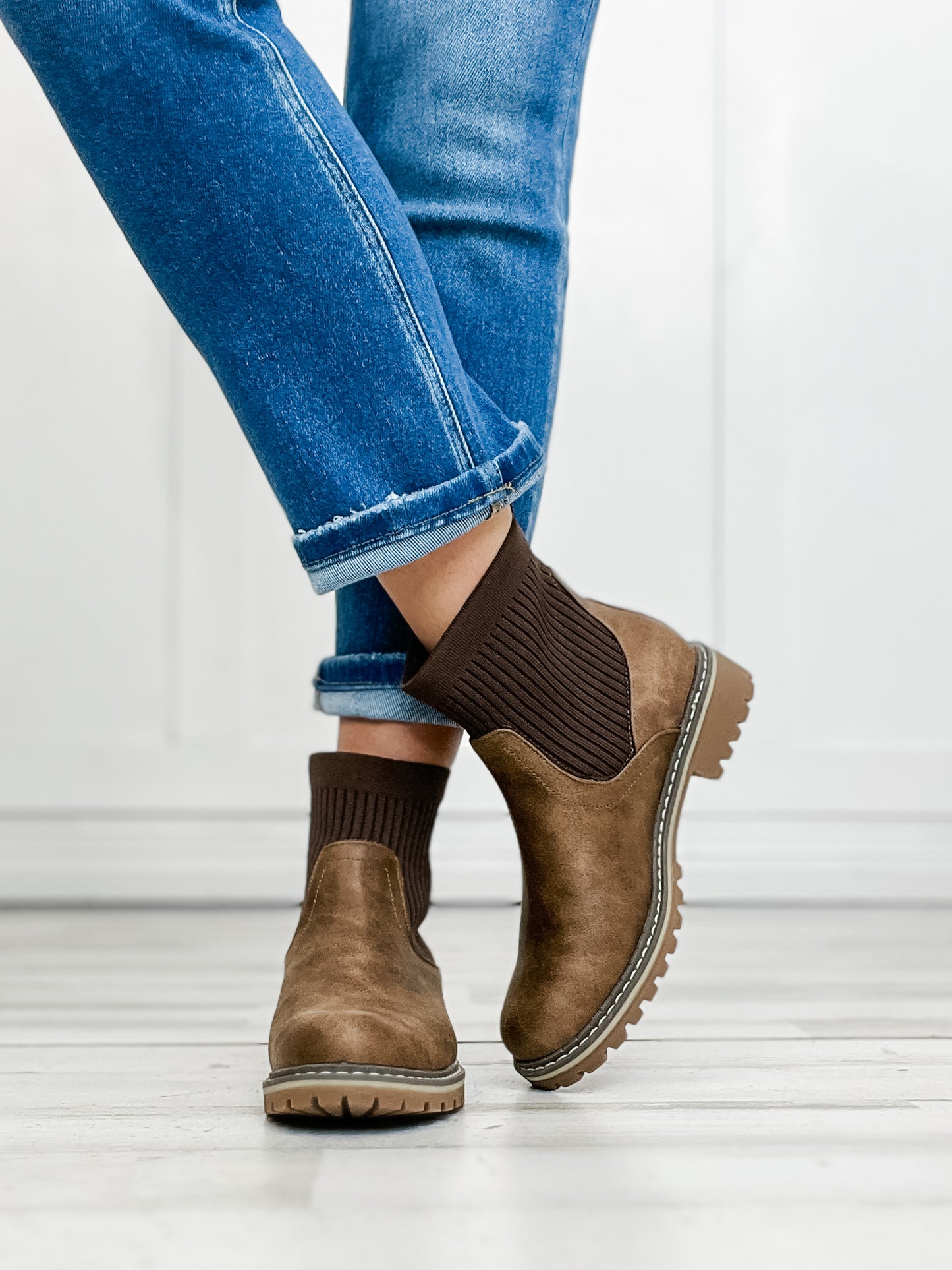 Corkys Cabin Fever Chunky Bootie in Tan