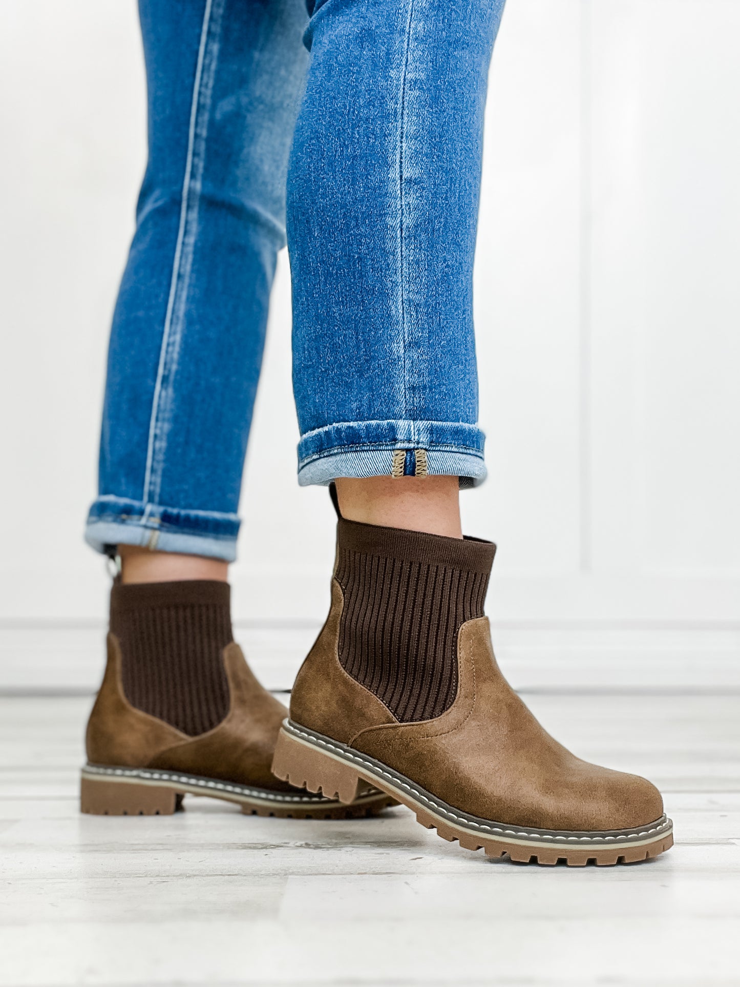 Corkys Cabin Fever Chunky Bootie in Tan