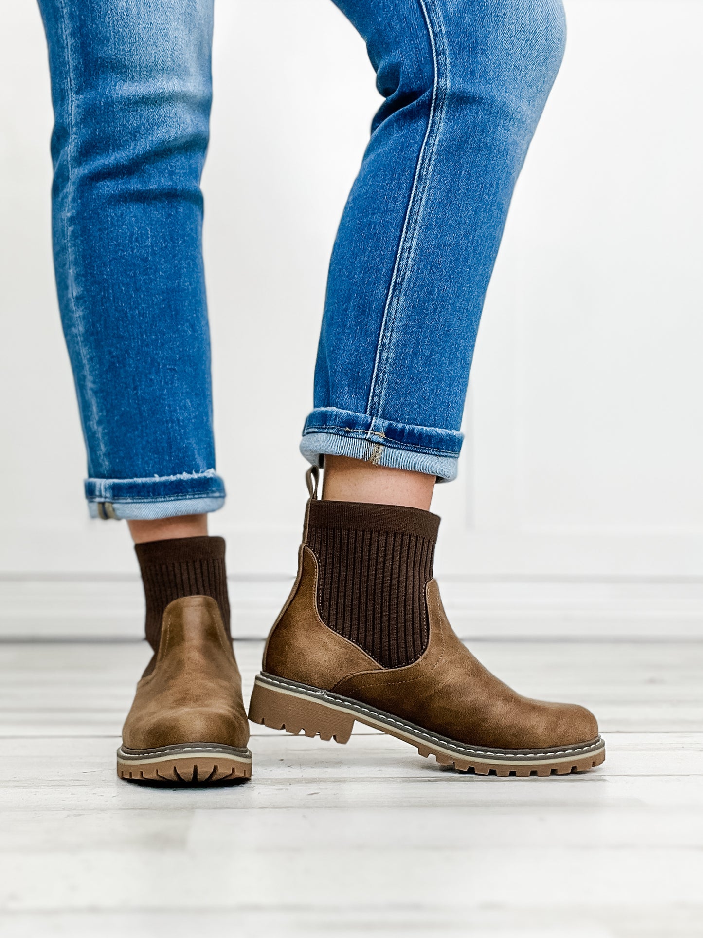 Corkys Cabin Fever Chunky Bootie in Tan