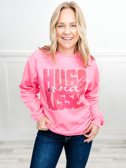 Hugs and Kisses Rose Gold Foil Sweatshirt Top