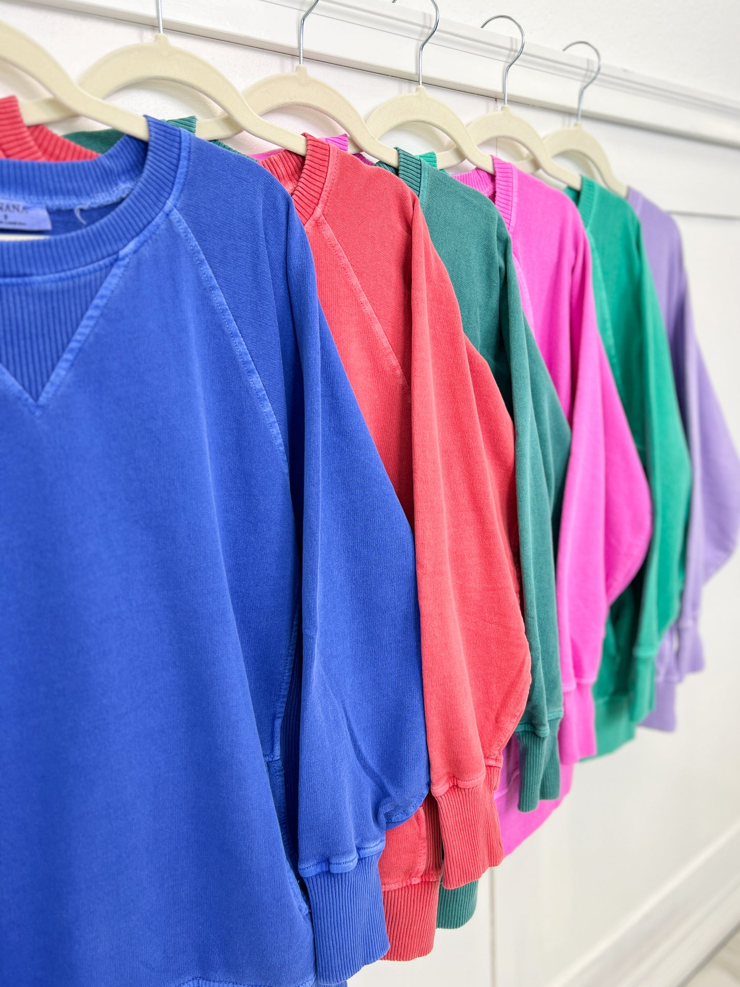 The Good Old Days Terry Pullover Top-MORE COLORS