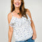 V-Neck Sleeveless Floral Print Knit Top
