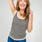 Scoop Neck Sleeveless Striped Knit Top