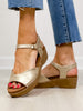 Corkys Meet Ya There Wedges in Gold Wash Metallic