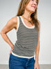 Scoop Neck Sleeveless Striped Knit Top