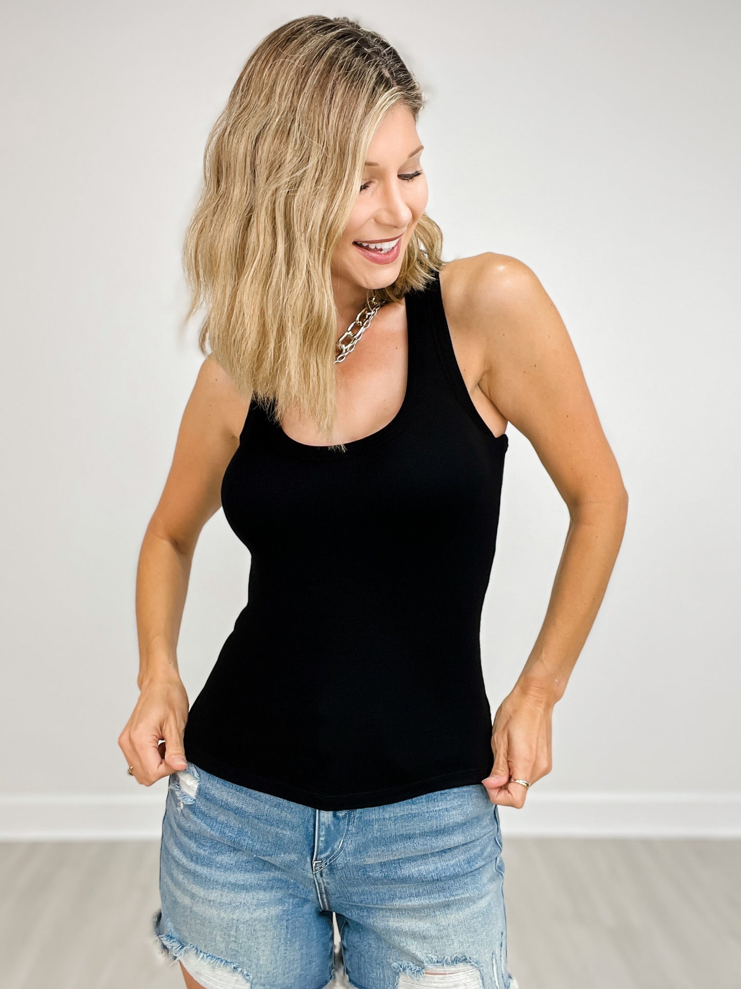 Ribbed Scoop Racerback Brami