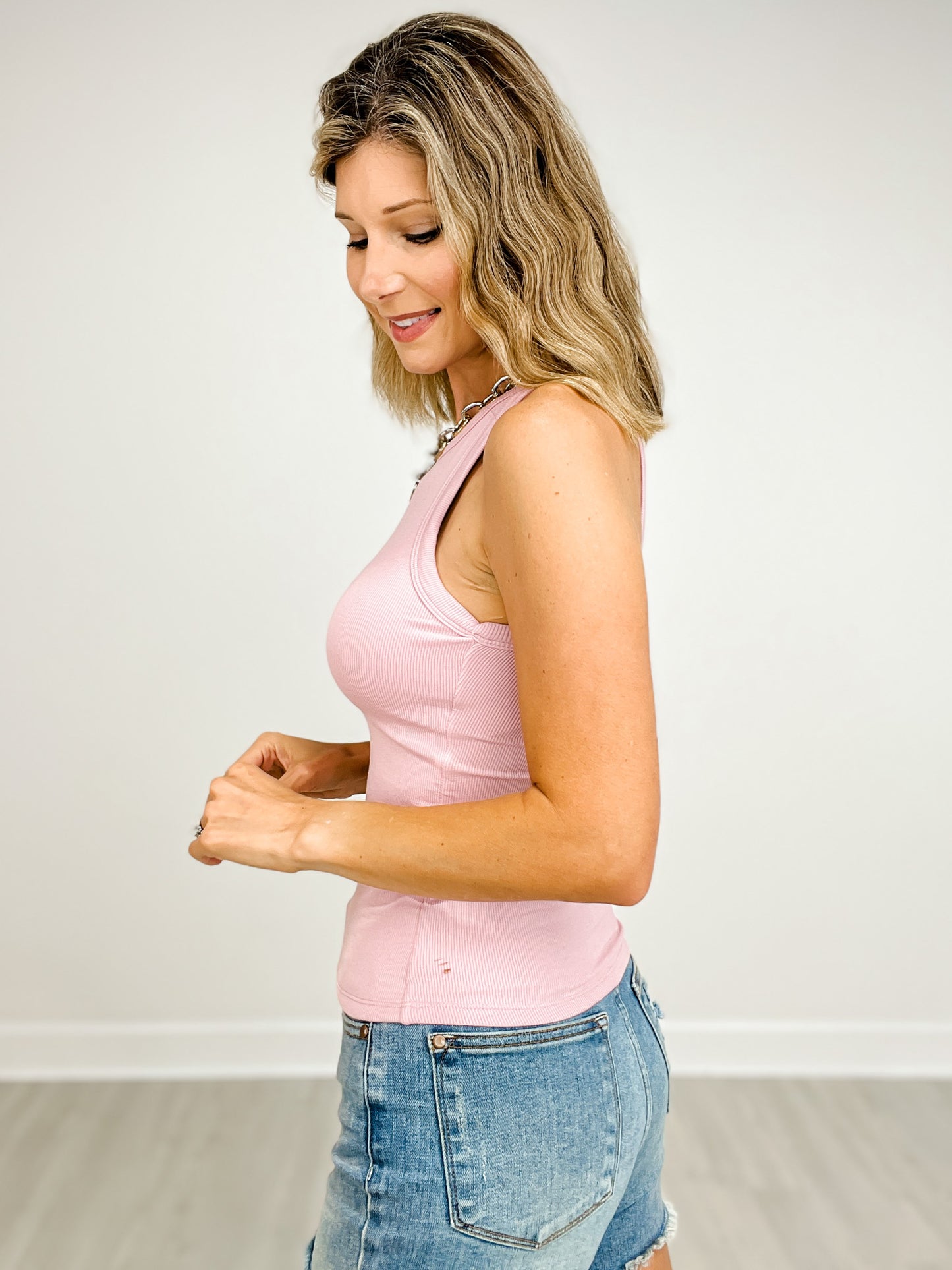 Chunky Binding Ribbed High Neck Brami (Full Length)