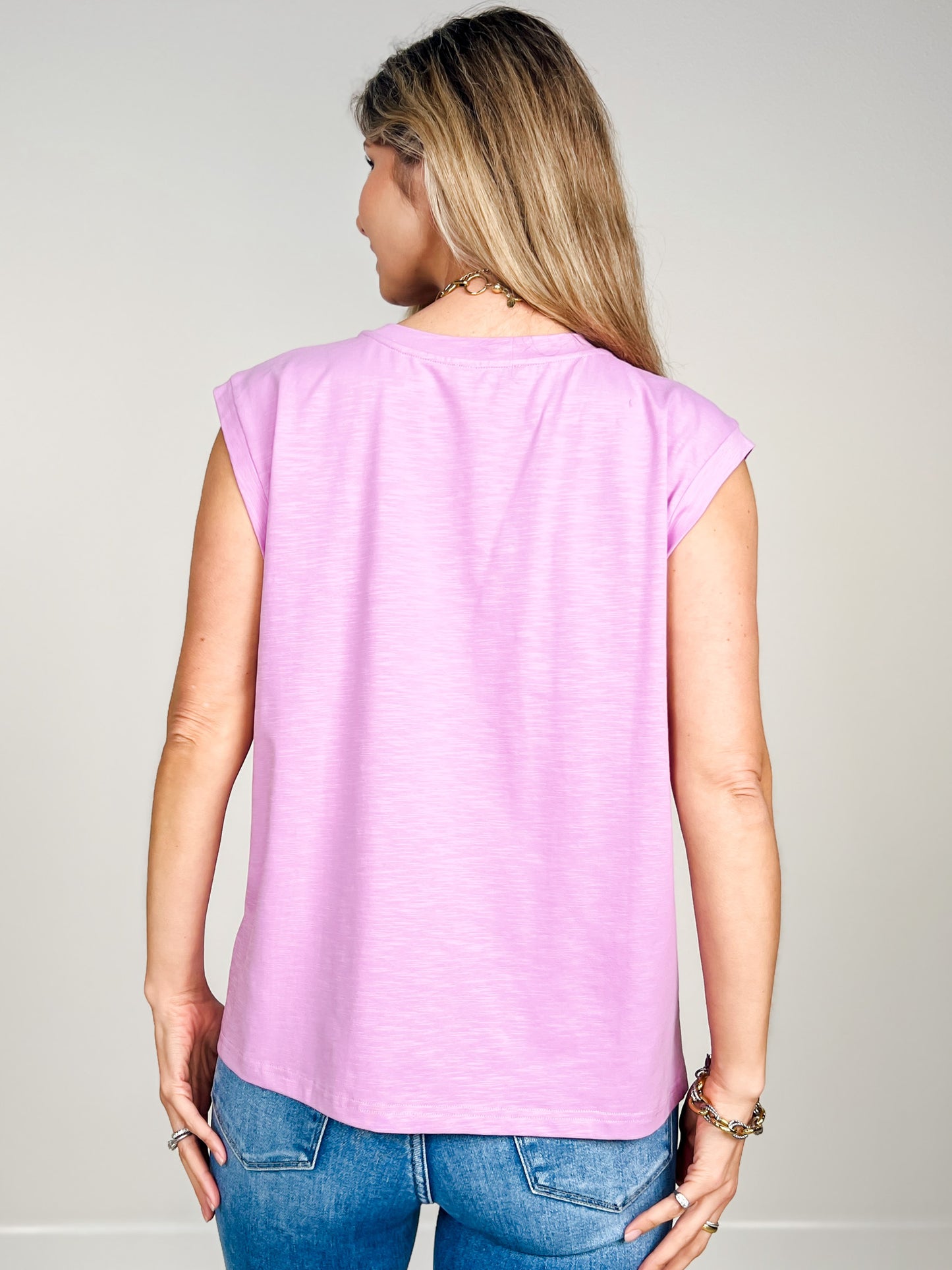 Smocked Sleeveless Cotton Top