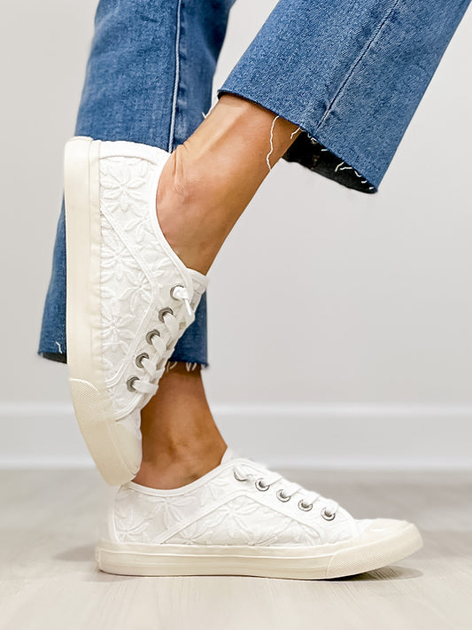 Blowfish Mystical Slip On Sneaker in White Mesh