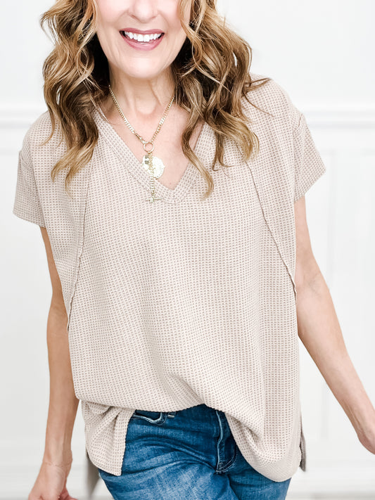 Easy As Pie Knit Dolman Top with V-Neckline - Group A