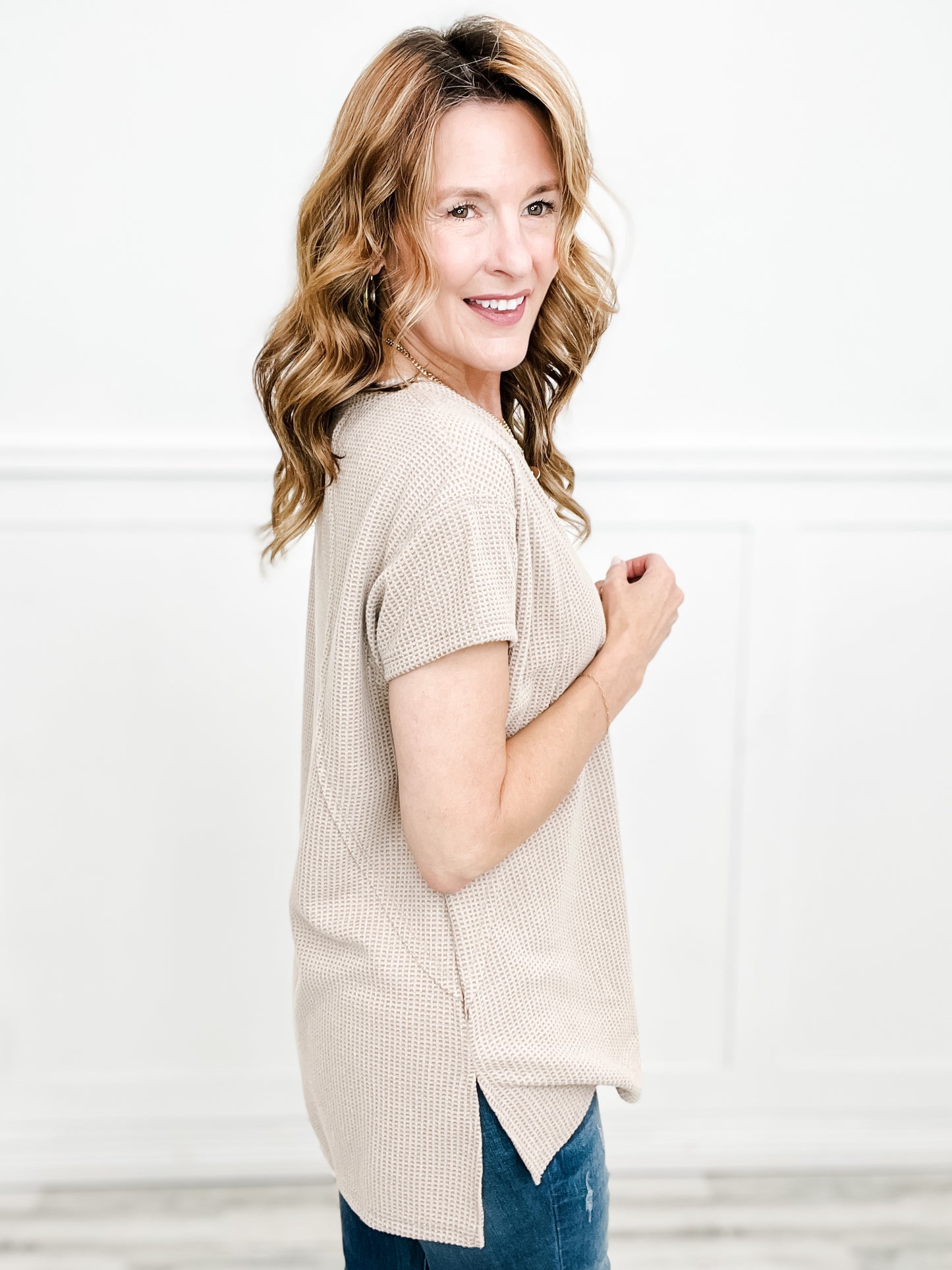 Easy As Pie Knit Dolman Top with V-Neckline - Group A