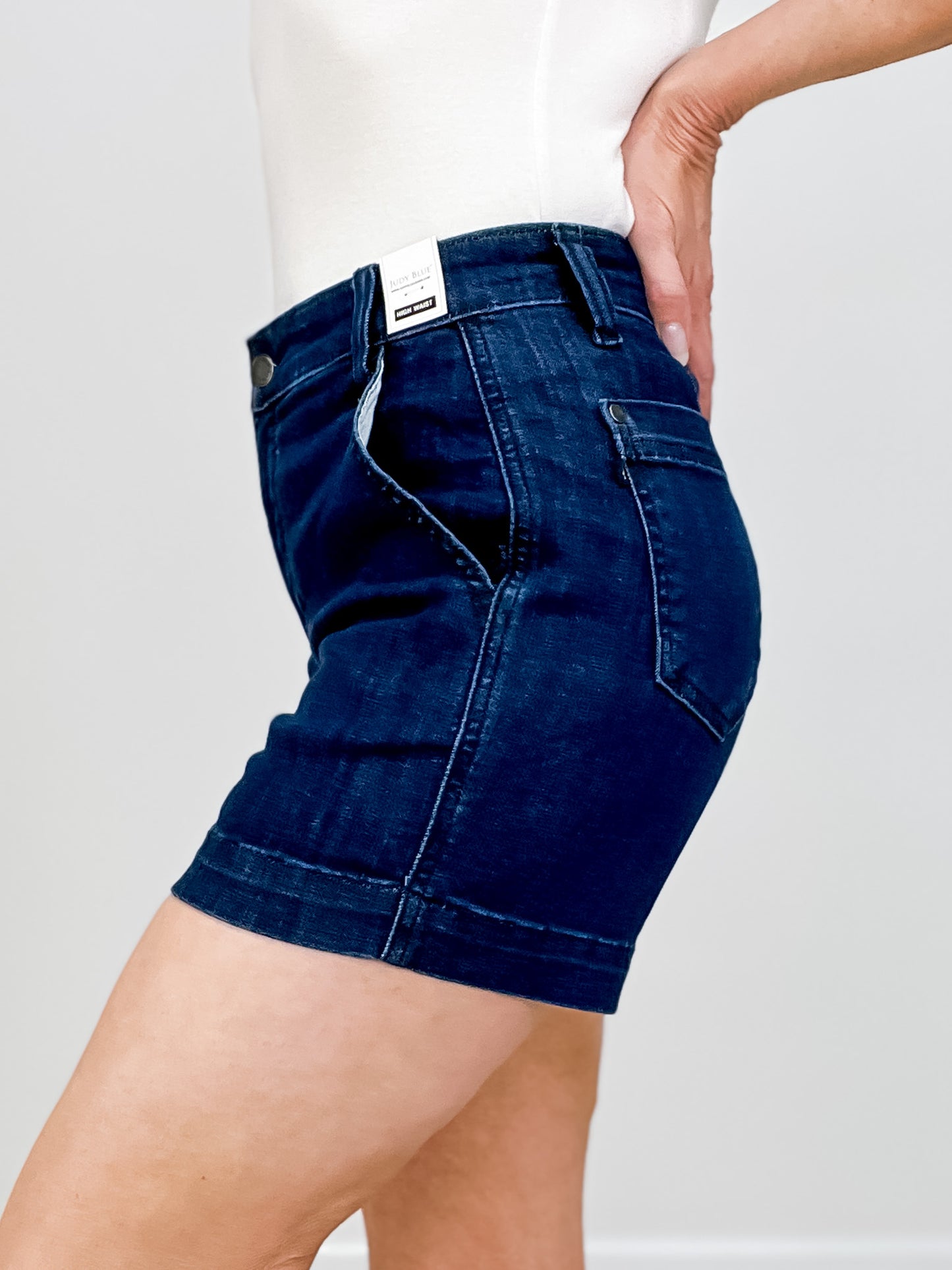 Judy Blue MEADOW High Waist Denim Trouser Shorts