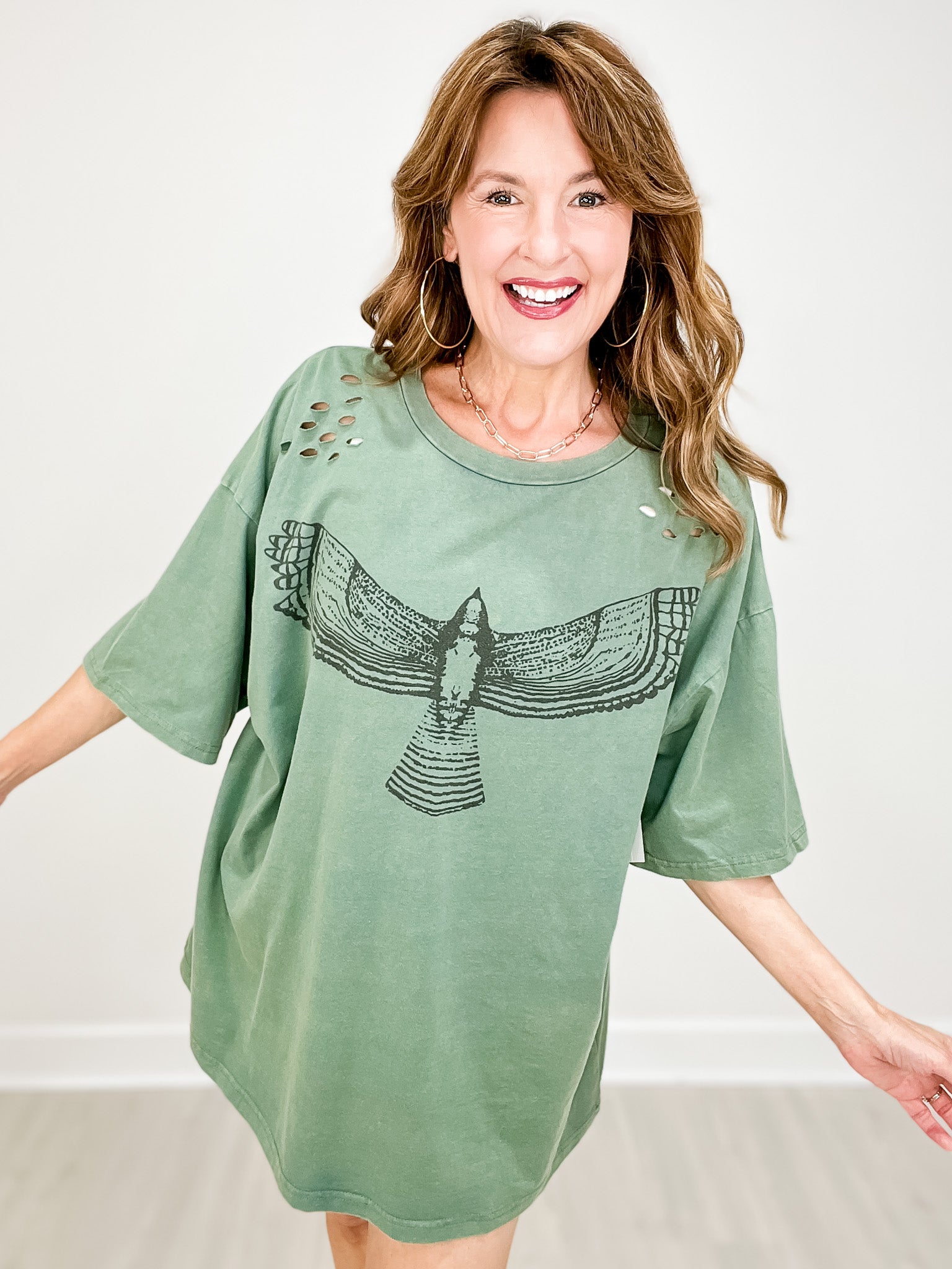 Boundless Love Mineral Wash Short Sleeve Graphic Top