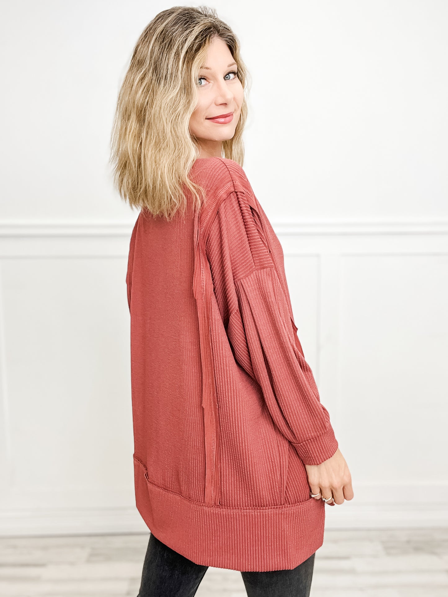 Oversized long sleeve tunic top